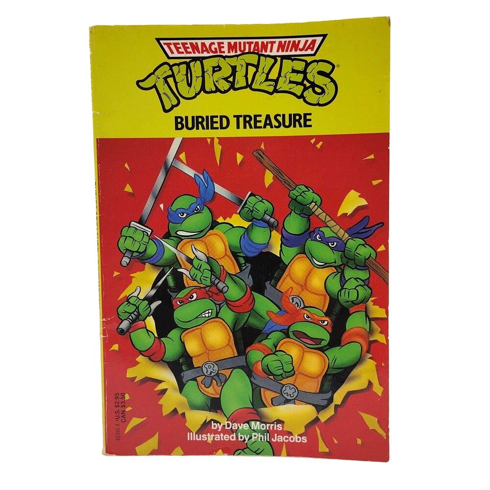 Teenage Mutant Ninja Turtles Buried Treasure Paperback Book 1990 TMNT Classic